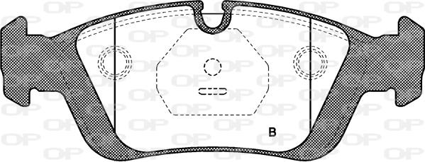 Open Parts BPA0384.00 - Тормозные колодки, дисковые, комплект autospares.lv