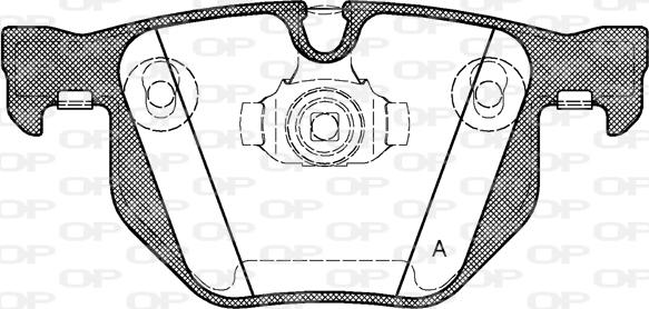 Open Parts BPA0381.61 - Тормозные колодки, дисковые, комплект autospares.lv