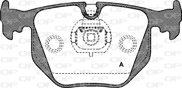 Open Parts BPA0381.20 - Тормозные колодки, дисковые, комплект autospares.lv