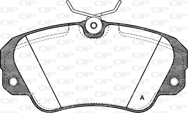 Open Parts BPA0382.00 - Тормозные колодки, дисковые, комплект autospares.lv