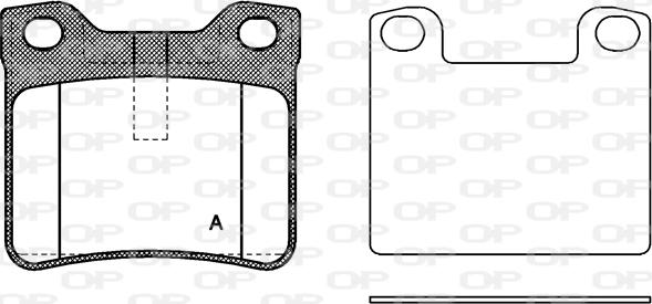 Open Parts BPA0321.10 - Тормозные колодки, дисковые, комплект autospares.lv