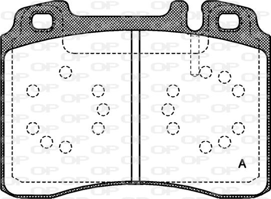 Open Parts BPA0379.00 - Тормозные колодки, дисковые, комплект autospares.lv