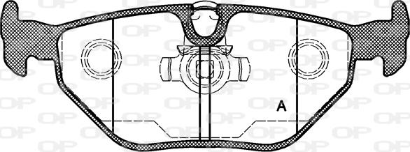 Open Parts BPA0265.15 - Тормозные колодки, дисковые, комплект autospares.lv