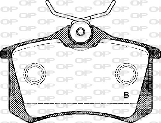 Open Parts BPA0263.51 - Тормозные колодки, дисковые, комплект autospares.lv