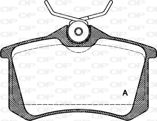 Open Parts BPA0263.01 - Тормозные колодки, дисковые, комплект autospares.lv