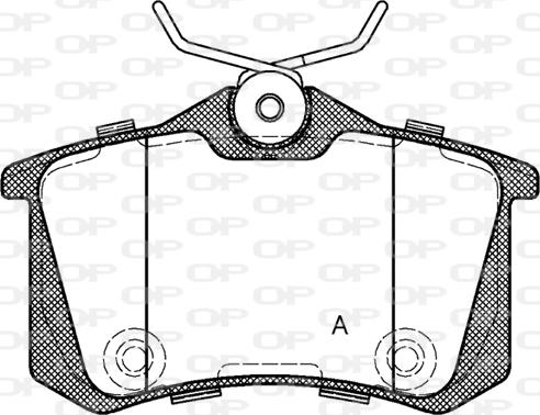 Open Parts BPA0263.74 - Тормозные колодки, дисковые, комплект autospares.lv