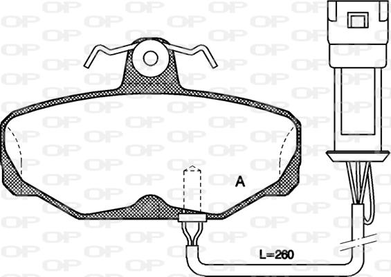 Open Parts BPA0205.02 - Тормозные колодки, дисковые, комплект autospares.lv