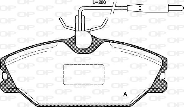 Open Parts BPA0208.12 - Тормозные колодки, дисковые, комплект autospares.lv