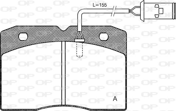 Open Parts BPA0211.22 - Тормозные колодки, дисковые, комплект autospares.lv