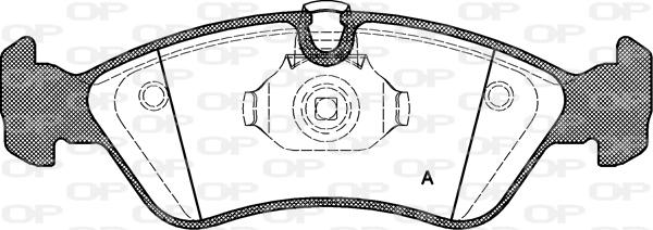 Open Parts BPA0286.50 - Тормозные колодки, дисковые, комплект autospares.lv