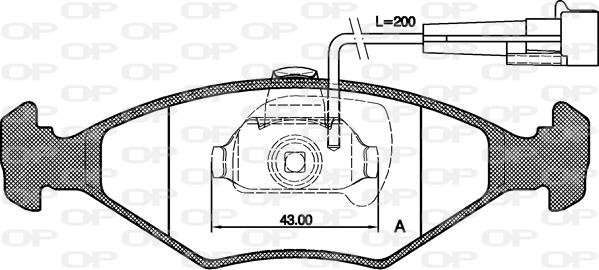 Open Parts BPA0281.42 - Тормозные колодки, дисковые, комплект autospares.lv