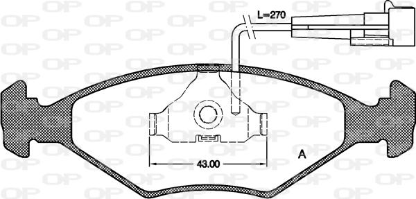 Open Parts BPA0281.12 - Тормозные колодки, дисковые, комплект autospares.lv