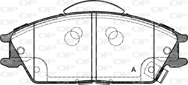 Open Parts BPA0224.22 - Тормозные колодки, дисковые, комплект autospares.lv