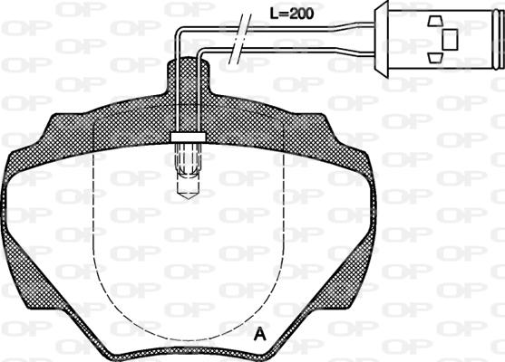 Open Parts BPA0222.01 - Тормозные колодки, дисковые, комплект autospares.lv