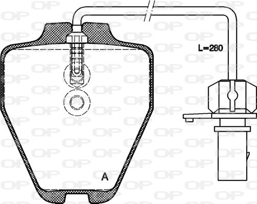 Open Parts BPA0752.22 - Тормозные колодки, дисковые, комплект autospares.lv