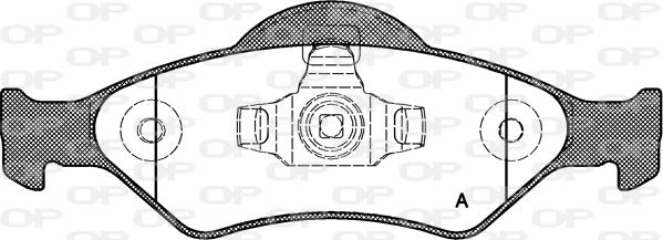 Open Parts BPA0765.00 - Тормозные колодки, дисковые, комплект autospares.lv