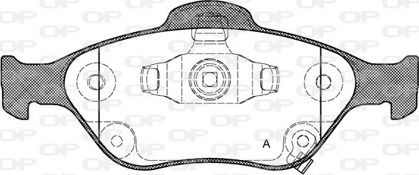 Open Parts BPA0766.12 - Тормозные колодки, дисковые, комплект autospares.lv