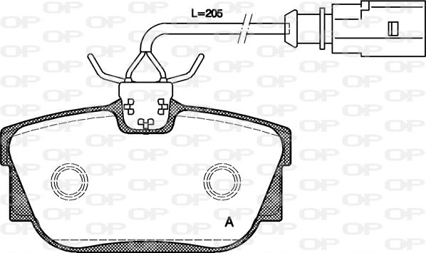 Open Parts BPA0767.01 - Тормозные колодки, дисковые, комплект autospares.lv