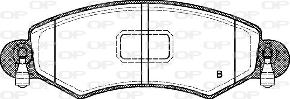 Open Parts BPA0702.12 - Тормозные колодки, дисковые, комплект autospares.lv