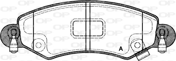 Open Parts BPA0702.12 - Тормозные колодки, дисковые, комплект autospares.lv