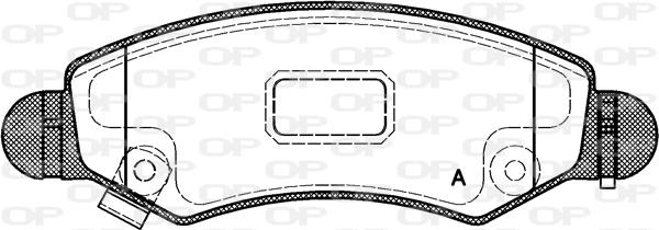 Open Parts BPA0702.21 - Тормозные колодки, дисковые, комплект autospares.lv