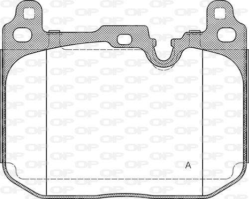 Open Parts BPA1491.20 - Тормозные колодки, дисковые, комплект autospares.lv