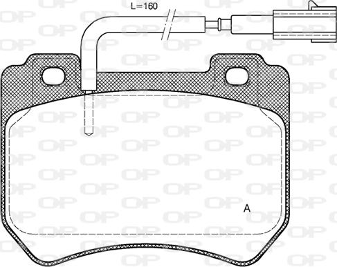 Open Parts BPA1444.01 - Тормозные колодки, дисковые, комплект autospares.lv