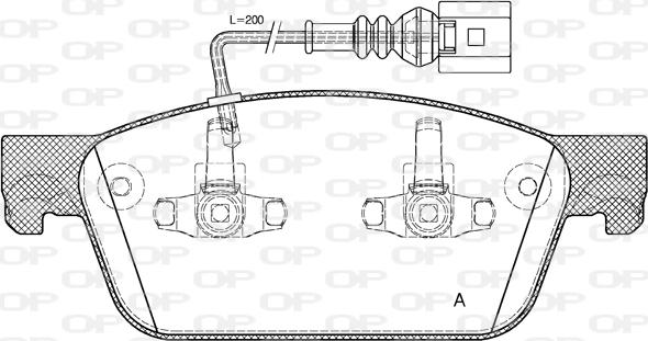 Open Parts BPA1440.01 - Тормозные колодки, дисковые, комплект autospares.lv