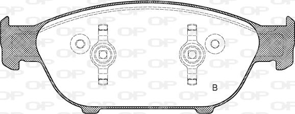 Open Parts BPA1441.02 - Тормозные колодки, дисковые, комплект autospares.lv