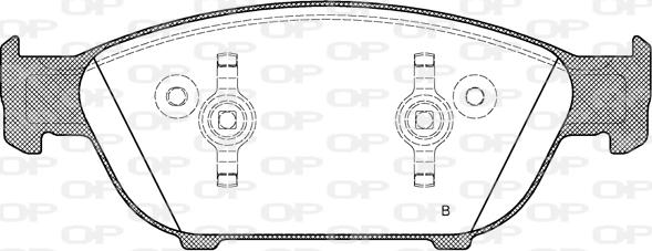 Open Parts BPA1441.12 - Тормозные колодки, дисковые, комплект autospares.lv