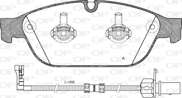 Open Parts BPA1441.12 - Тормозные колодки, дисковые, комплект autospares.lv