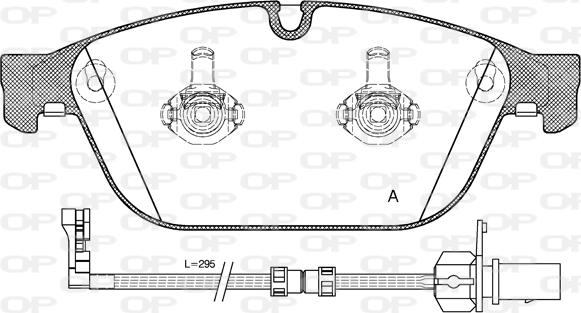 Open Parts BPA1443.02 - Тормозные колодки, дисковые, комплект autospares.lv