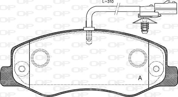 Open Parts BPA1442.01 - Тормозные колодки, дисковые, комплект autospares.lv