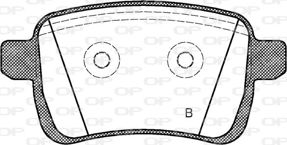 Open Parts BPA1450.22 - Тормозные колодки, дисковые, комплект autospares.lv