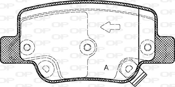 Open Parts BPA1452.02 - Тормозные колодки, дисковые, комплект autospares.lv