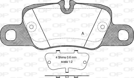 Open Parts BPA1401.00 - Тормозные колодки, дисковые, комплект autospares.lv