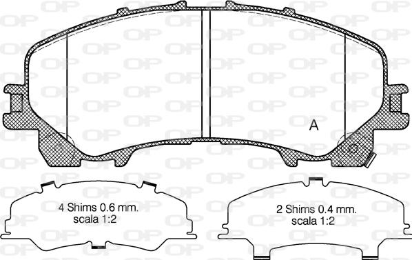 Open Parts BPA1407.12 - Тормозные колодки, дисковые, комплект autospares.lv