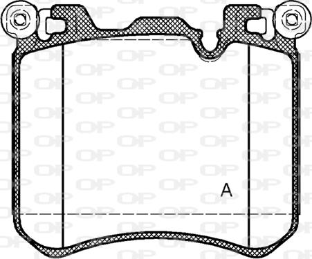 Open Parts BPA1413.00 - Тормозные колодки, дисковые, комплект autospares.lv