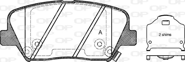 Open Parts BPA1412.02 - Тормозные колодки, дисковые, комплект autospares.lv