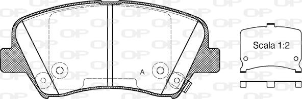 Open Parts BPA1412.32 - Тормозные колодки, дисковые, комплект autospares.lv