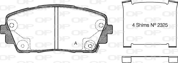 Open Parts BPA1481.02 - Тормозные колодки, дисковые, комплект autospares.lv