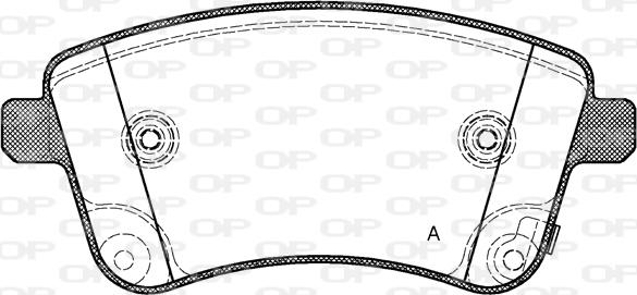 Open Parts BPA1435.02 - Тормозные колодки, дисковые, комплект autospares.lv