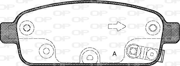 Open Parts BPA1432.02 - Тормозные колодки, дисковые, комплект autospares.lv