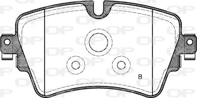 Open Parts BPA1599.08 - Тормозные колодки, дисковые, комплект autospares.lv