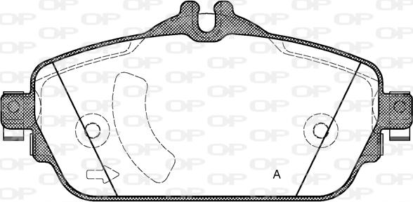 Open Parts BPA1592.08 - Тормозные колодки, дисковые, комплект autospares.lv