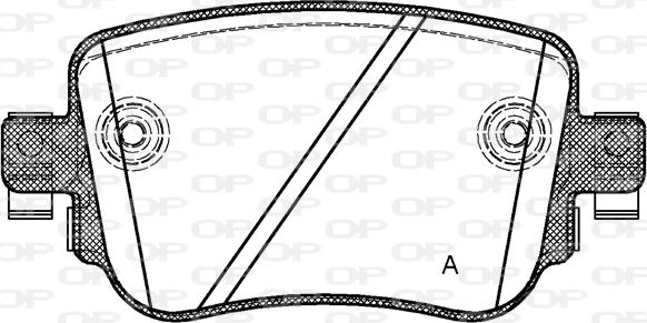 Open Parts BPA1549.08 - Тормозные колодки, дисковые, комплект autospares.lv