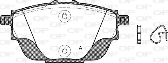 Open Parts BPA1557.00 - Тормозные колодки, дисковые, комплект autospares.lv