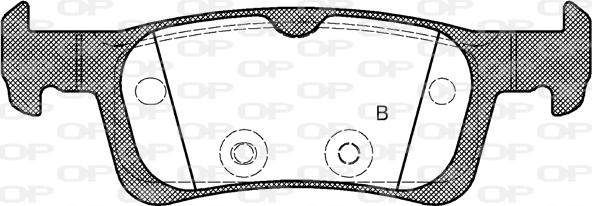 Open Parts BPA1563.00 - Тормозные колодки, дисковые, комплект autospares.lv