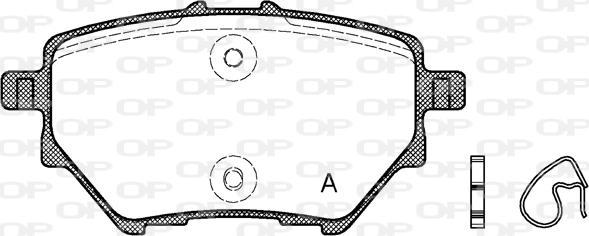 Open Parts BPA1562.00 - Тормозные колодки, дисковые, комплект autospares.lv