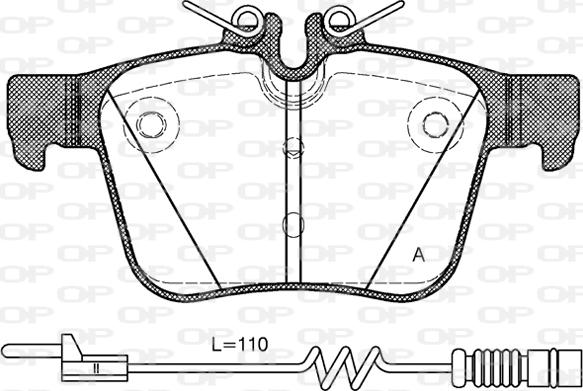 Open Parts BPA1516.20 - Тормозные колодки, дисковые, комплект autospares.lv